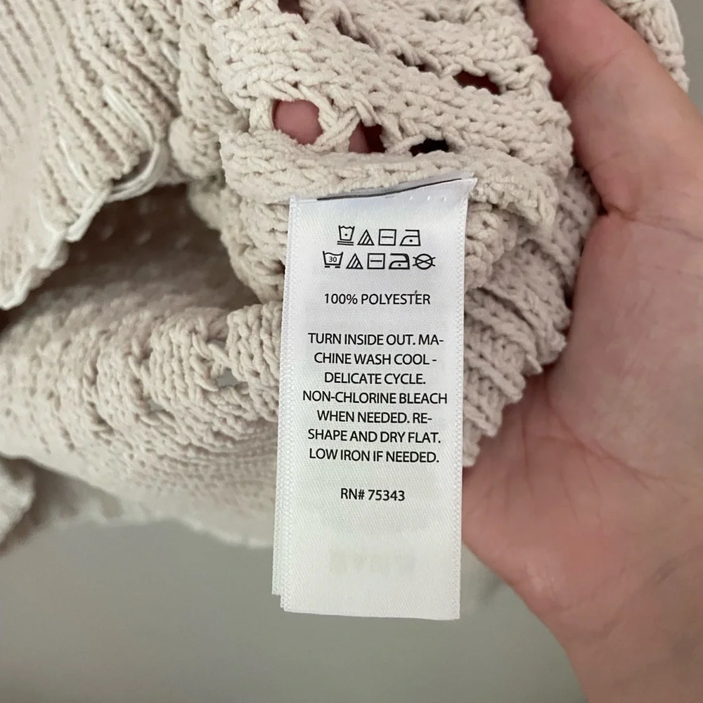 Joie Cream V-Neck Knit Sweater - Picture 4 of 6